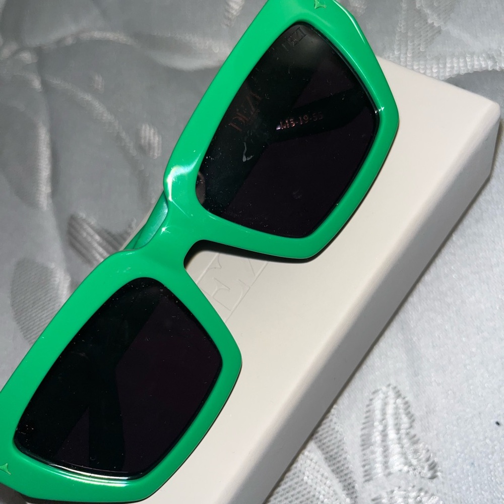 DEZI Bright Green Frame Black Lens Sunglasses